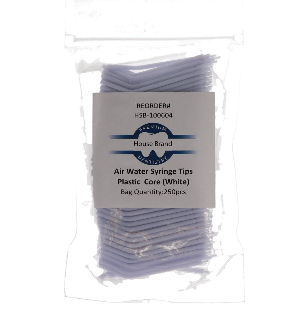 House Brand Dentistry 100604 Air/Water Crystal Tips Plastic Core White 250/Pk House Brand Dentistry 100604 Air/Water Crystal Tips Plastic Core White 250/Pk